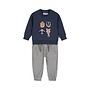 Dirkje boys' baby set sweater trousers navy forest animals