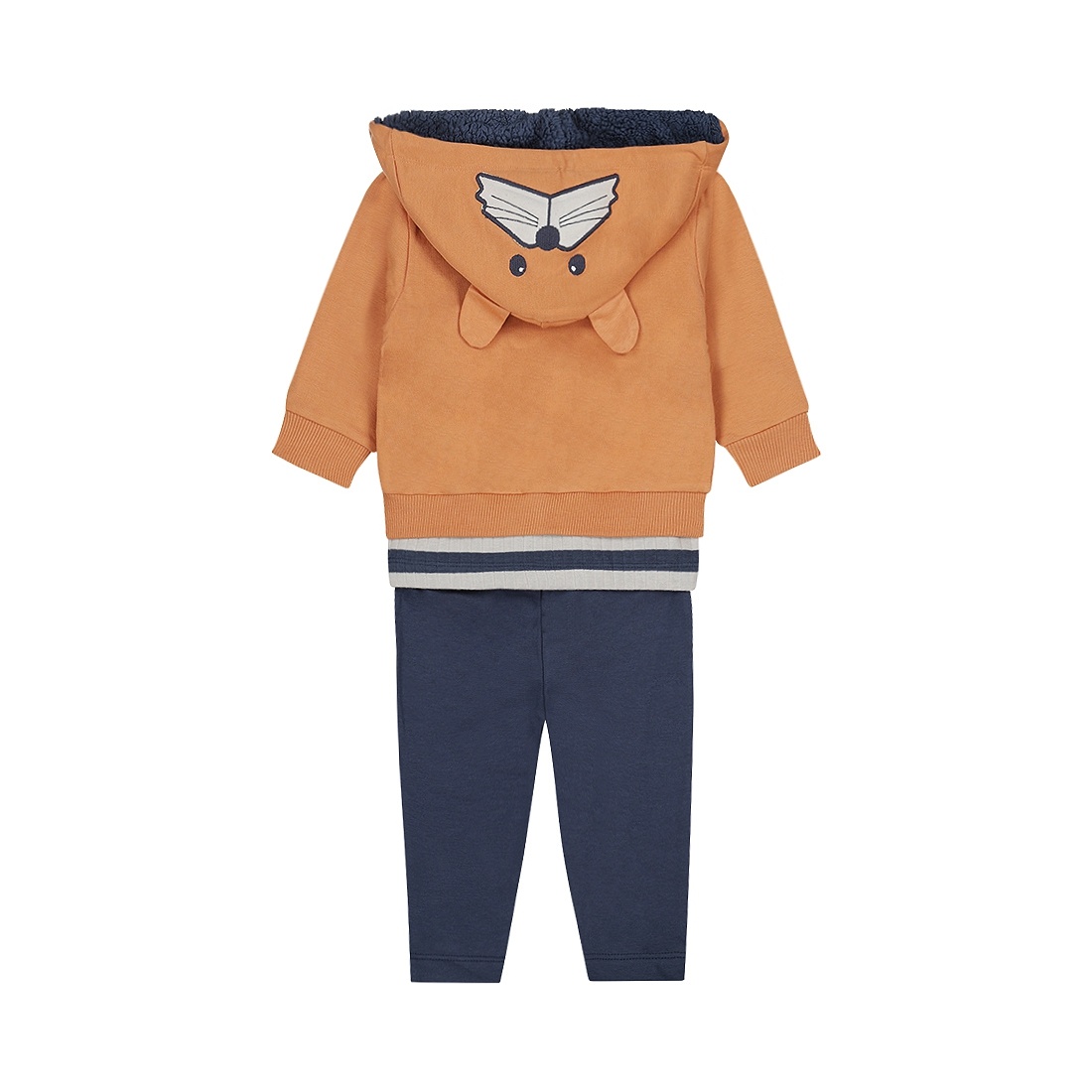 Dirkje jongens baby set shirt vest broek cognac navy Dirkje