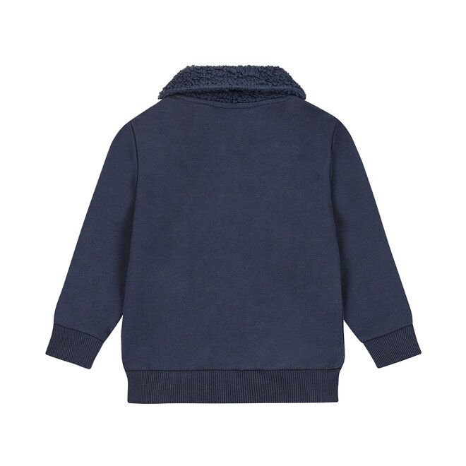 Dirkje boys' sweater navy teddy collar
