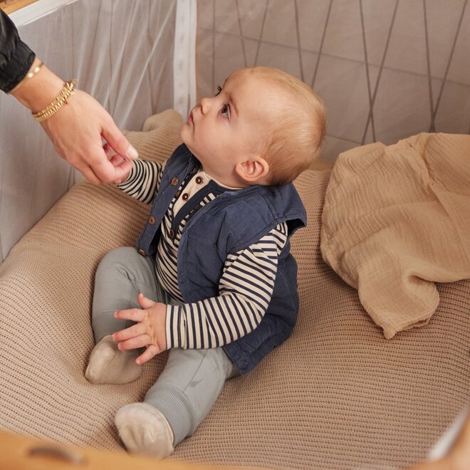 Dirkje jongens bodywarmer navy corduroy