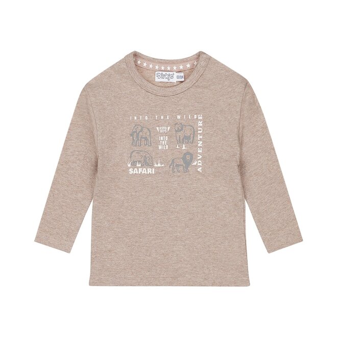 Dirkje Jungen Longsleeve hellbraun Tiere