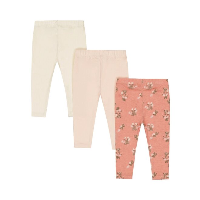 Dirkje Mädchen-Set mit 3 Leggings Off-White Hellrosa Rosa