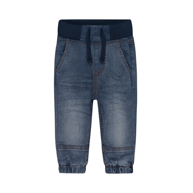 Dirkje jongens jeans jogger blauw elastische tailleband