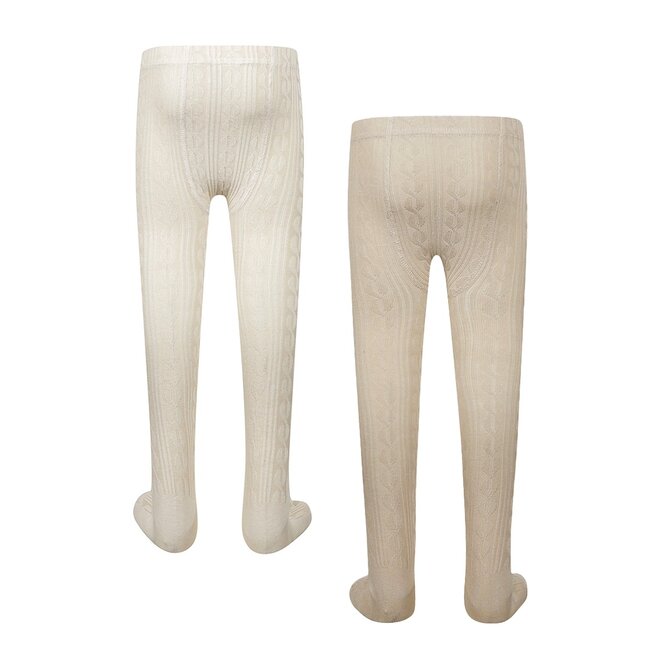 Dirkje girls' set with 2 tights off-white beige