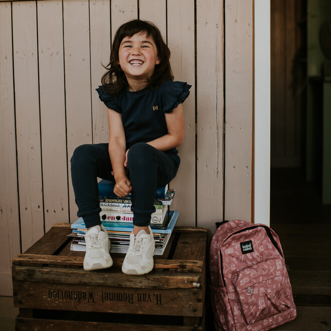 Koko Noko meisjes joggingbroek donkerblauw bio katoen