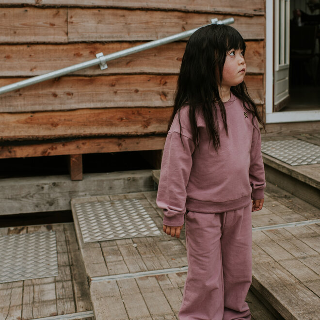 Koko Noko meisjes sweater oudroze bio katoen