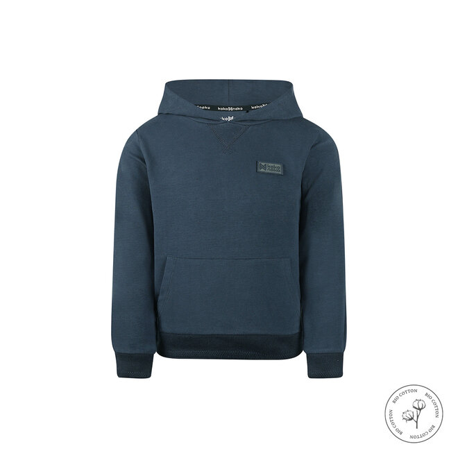 Koko Noko jongens hoodie donkerblauw bio katoen
