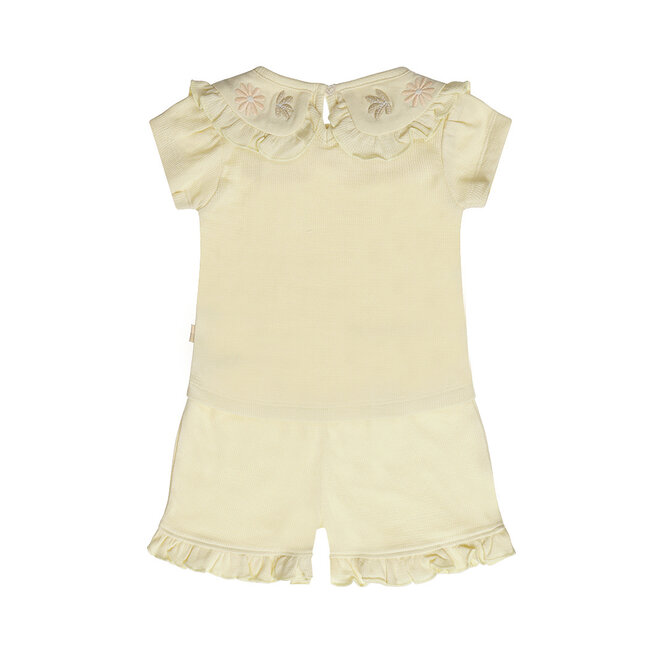 Dirkje girls' co-ord set sand T-shirt shorts flower