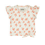 Dirkje girls' T-shirt off-white pink? Flower ruffles