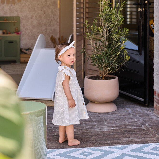 Dirkje girls' dress hairband sand muslin