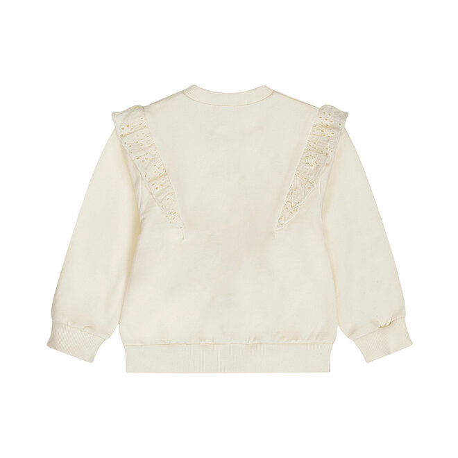 Dirkje meisjes vest loose fit off white broderie