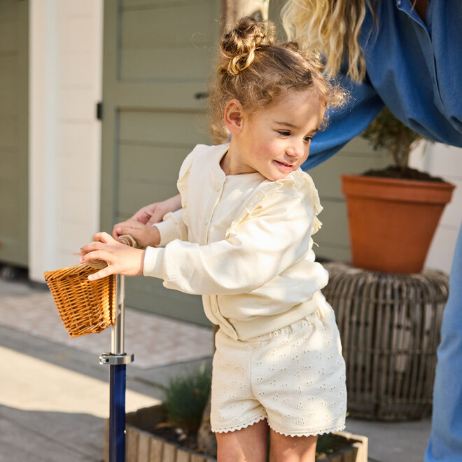Dirkje meisjes vest loose fit off white broderie