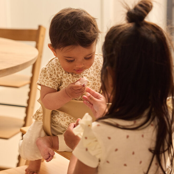 Dirkje meisjes T-shirt off white panterprint