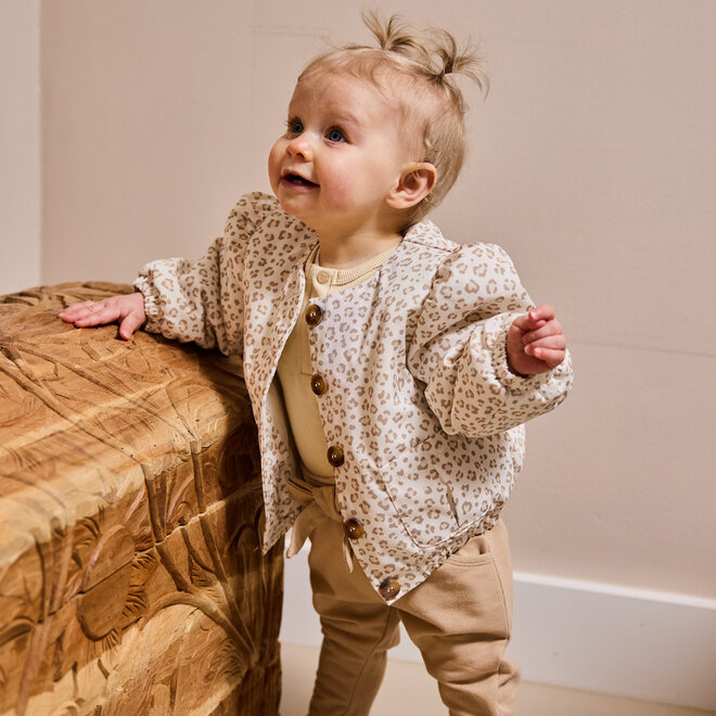 Dirkje meisjes joggingbroek beige strik