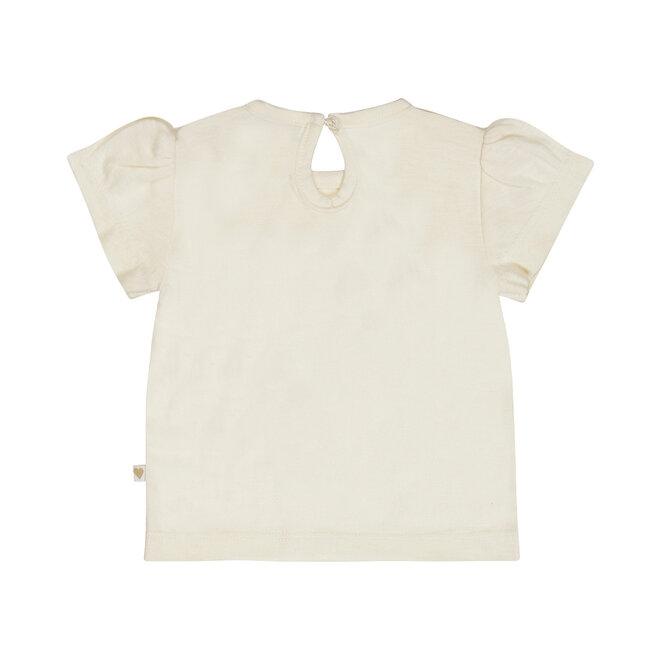 Dirkje Mädchen T-Shirt Off-White Broderie Baumwolle