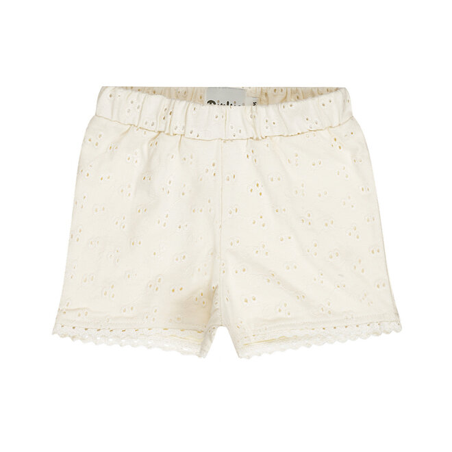 Dirkje Mädchen Shorts Off-White Stickerei Baumwolle