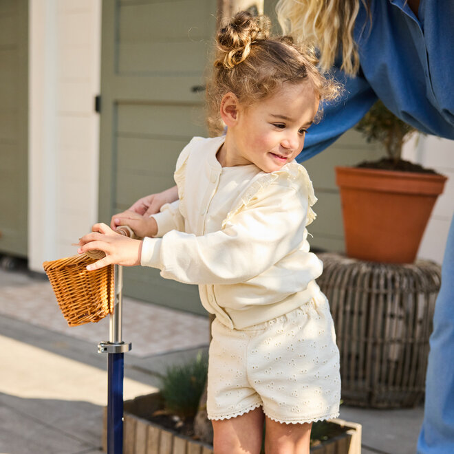 Dirkje girls' shorts off-white embroidery cotton