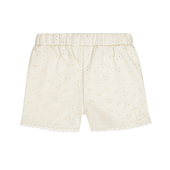 Dirkje girls' shorts off-white embroidery cotton