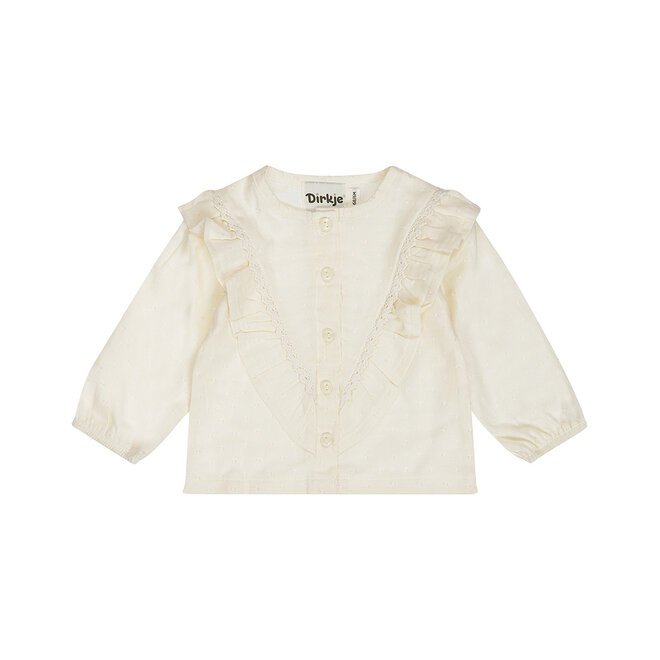 Dirkje meisjes blouse off white katoen
