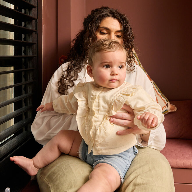 Dirkje Mädchen Bluse Off-White Baumwolle