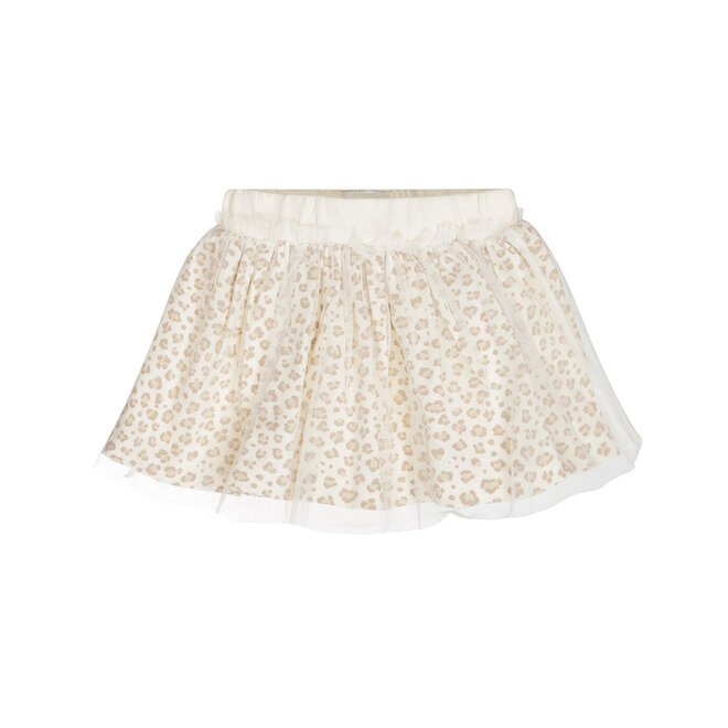 Dirkje girls' skirt off-white leopard print tulle