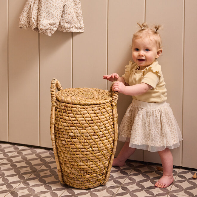 Dirkje meisjes rokje off white panterprint tule