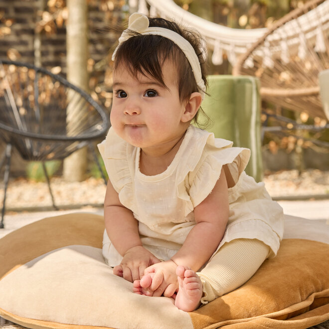 Dirkje girls' dress hairband off-white cotton