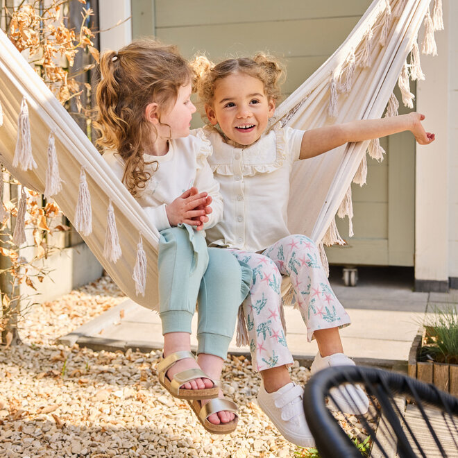 Dirkje meisjes joggingbroek groen ruffles