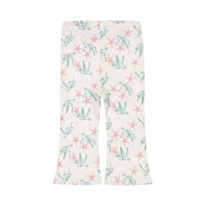 Dirkje Mädchen ausgestellte Leggings cremefarben grün rosa