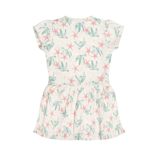 Dirkje girls' dress off-white green pink