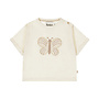 Dirkje meisjes T-shirt loose fit off white vlinder