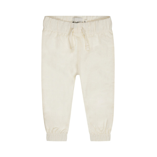 Dirkje meisjes broek loose fit off white katoen