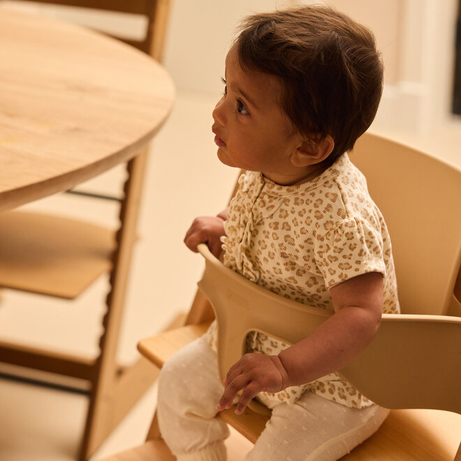 Dirkje girls' loose fit trousers in off-white cotton