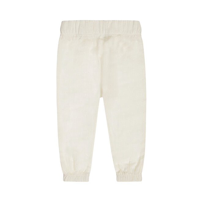Dirkje girls' loose fit trousers in off-white cotton