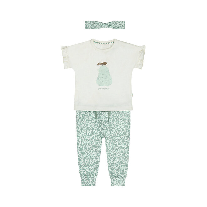 Dirkje meisjes set shirt broek haarband lichtgroen peer