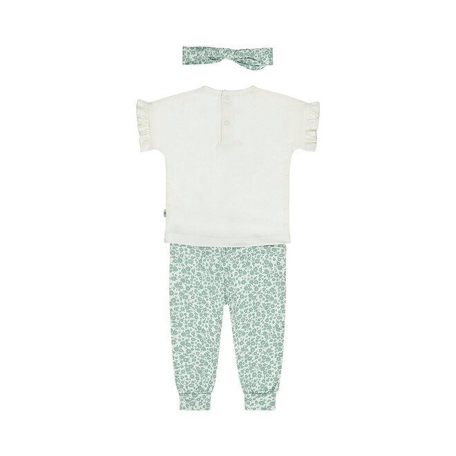 Dirkje meisjes set shirt broek haarband lichtgroen peer