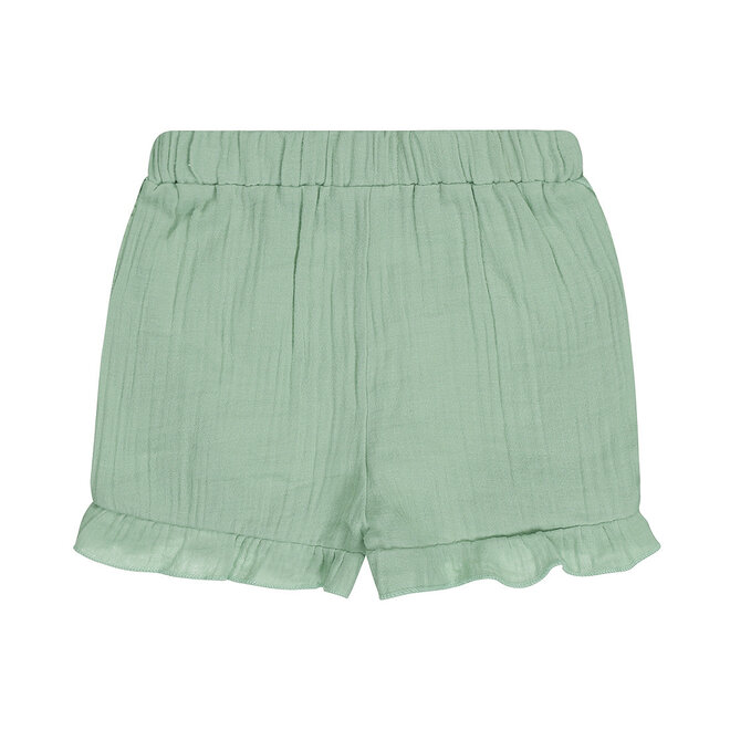 Dirkje meisjes shorts groen mousseline ruffles