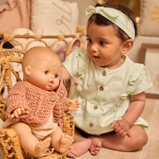 Dirkje Mädchenkleid, Haarband, hellgrün