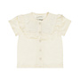 Dirkje meisjes T-shirt off white geborduurde bloem