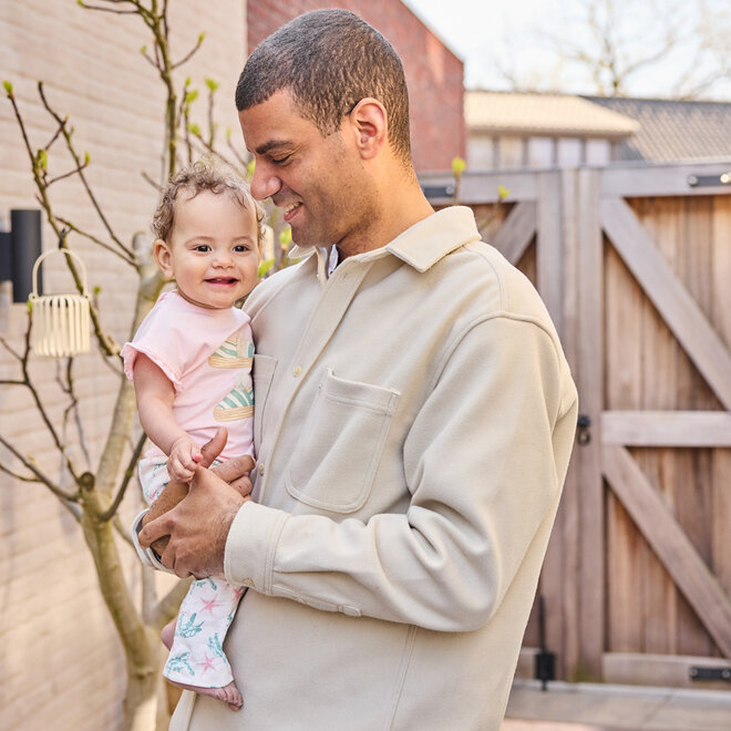 Dirkje Mädchen T-Shirt hellrosa Espadrilles Schleife