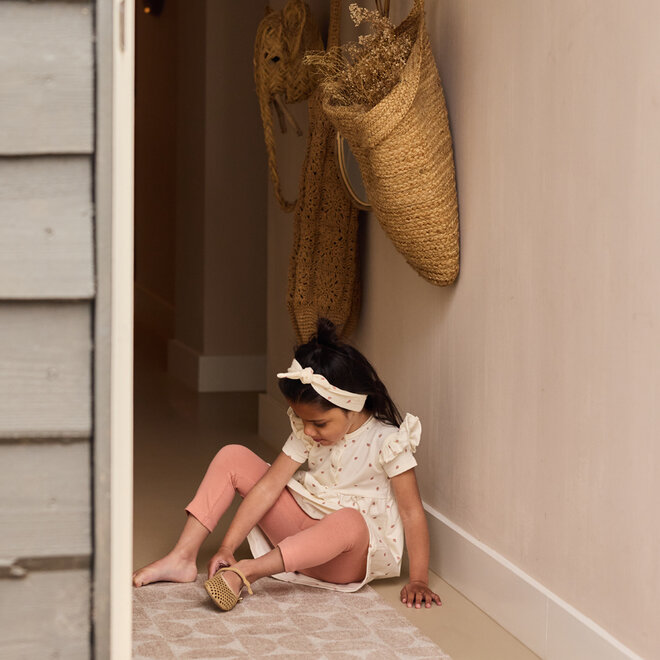 Dirkje girls' set dress leggings hairband off-white pink