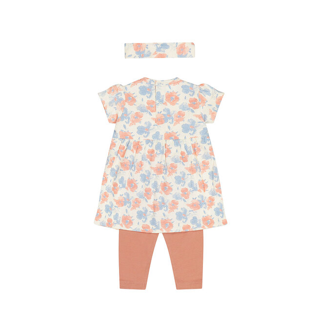 Dirkje girls' set dress leggings hairband off-white pink