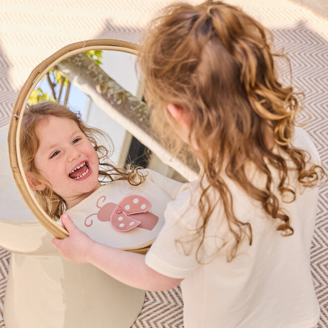 Dirkje meisjes set shirt flared legging off white roze