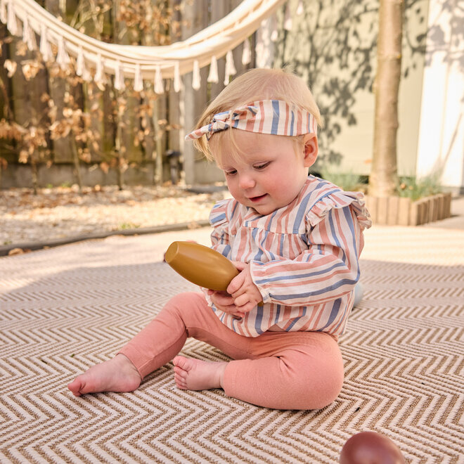 Dirkje Mädchen Set Bluse Leggings Haarband rosa blau