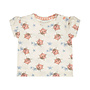 Dirkje girls' T-shirt off-white pink ladybird