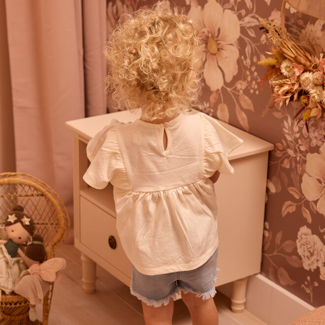 Dirkje Mädchen Jeansshorts hellblau Schleife