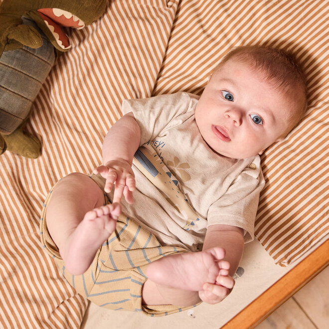 Dirkje Jungen Set Shirt Shorts cremefarben sandblau