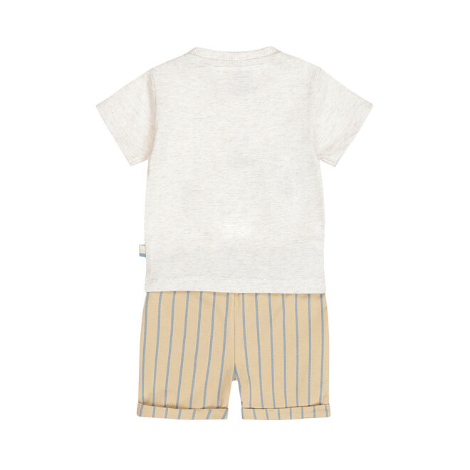 Dirkje Jungen Set Shirt Shorts cremefarben sandblau