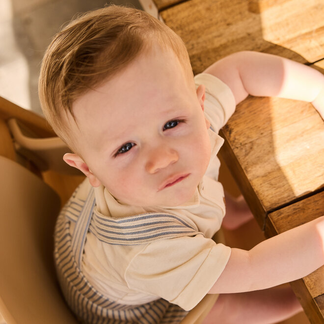 Dirkje Jungen Set Polohemd Shorts blau cremefarben