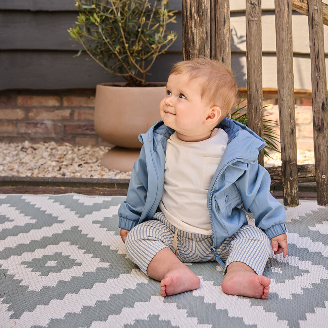 Dirkje Jungen Sommerjacke blau Kapuze wasserabweisend